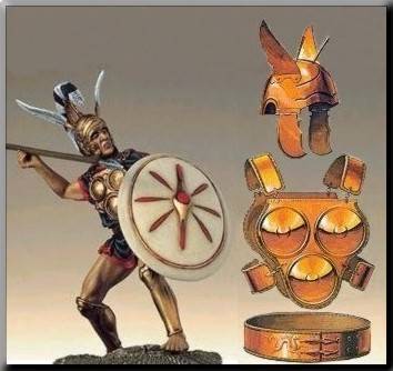 Los guerreros samnitas se protegían la zona del pecho con la armadura de discos