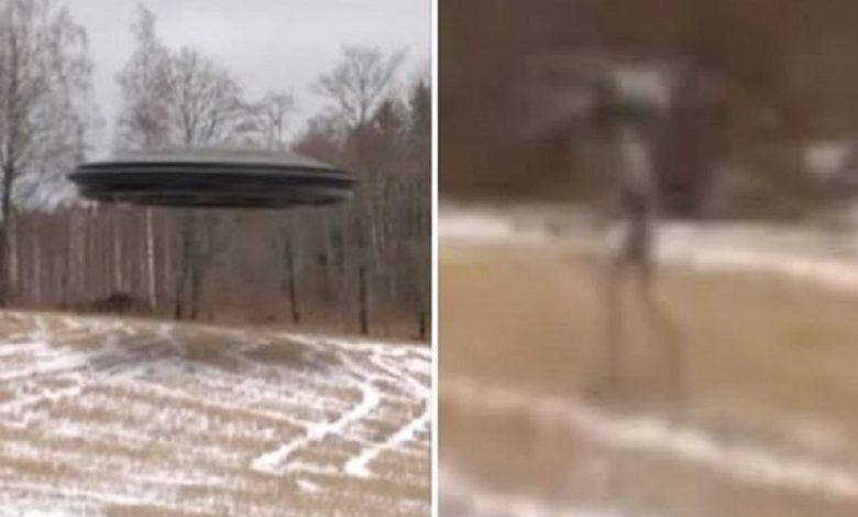 Video viral falso sobre un extraterrestre subiendo a un ovni