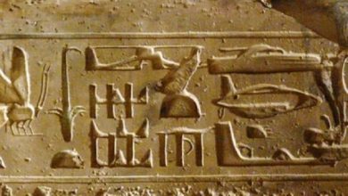 dibujos PREHISTÓRICOS de OVNIs-Los jeroglíficos del helicóptero en el templo de Seti I