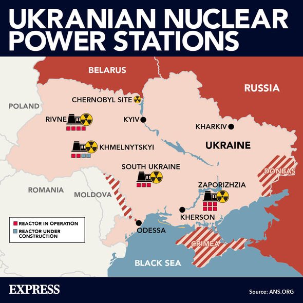 Una infografía sobre las plantas de energía nuclear de Ucrania