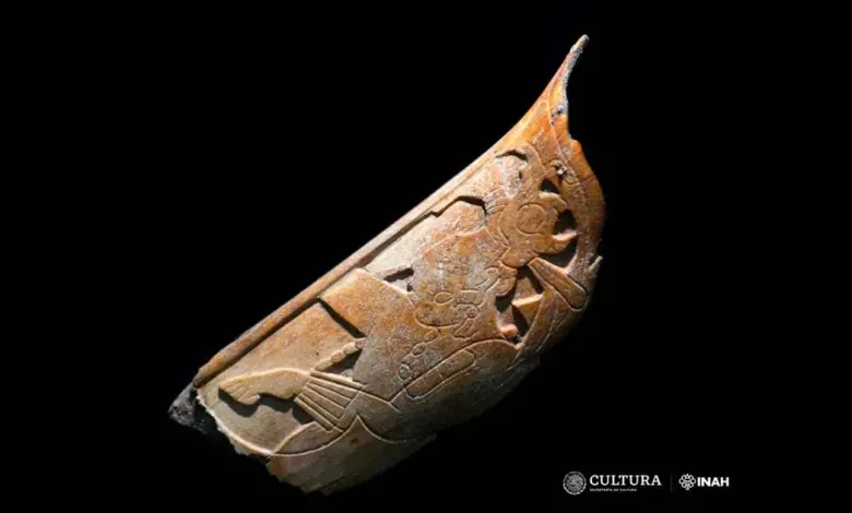 Encontrado enfeite maia para nariz feito de osso humano nas ruínas de Palenque