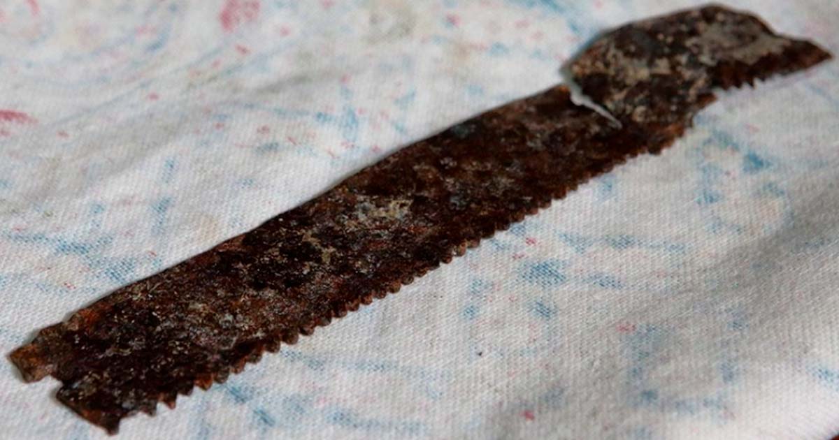 Archaeologists excavating in Çorum, the capital of the ancient Hittite Empire in northern Turkey, unearthed an Iron Age saw dating back 2,250 years. Source: Anadolu Agency