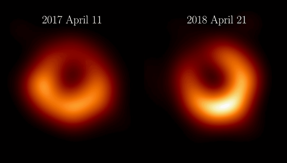 Nueva imagen del primer agujero negro fotografiado revela una sombra en movimiento