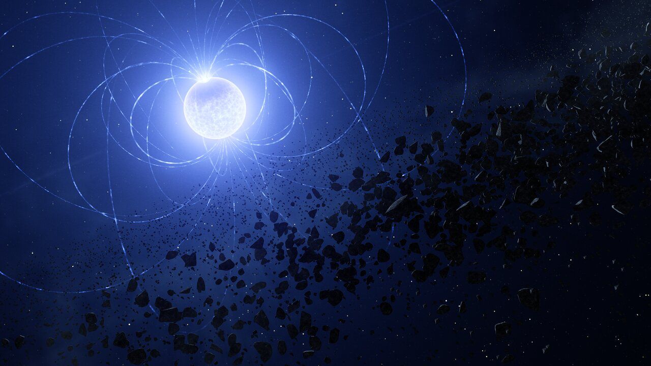 Esta enana blanca "se comió" los restos de sus planetas y asteroides