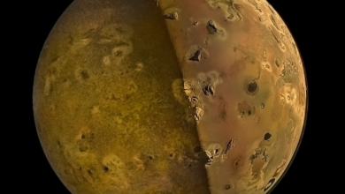 La sonda Juno toma fotografías de lagos de lava y montañas en la luna Io