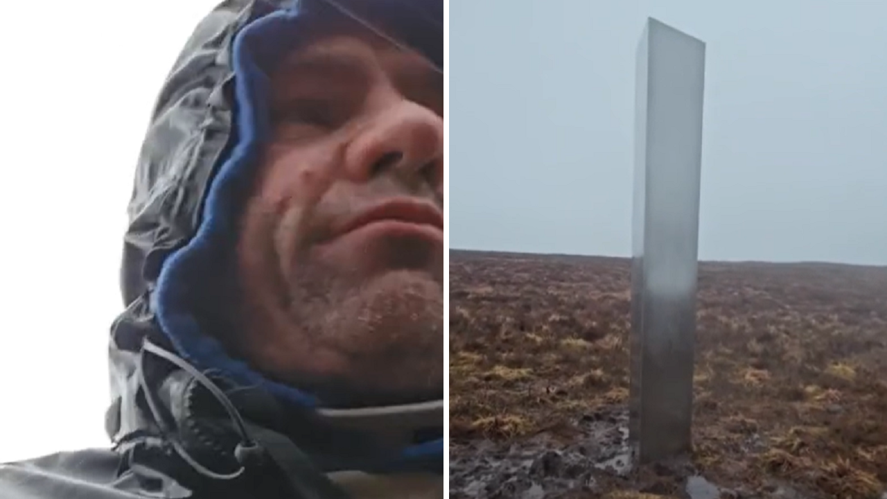Un excursionista de Gales encuentra un misterioso monolito parecido a un 'OVNI', muestra un video