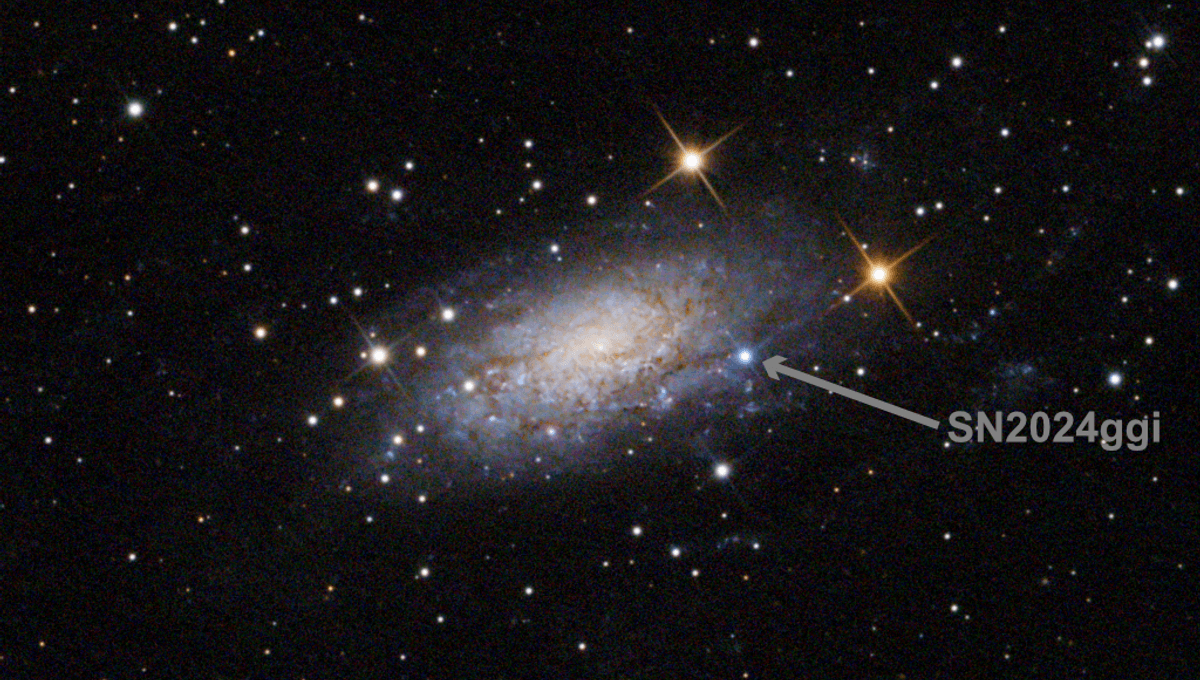 Primera supernova en una galaxia a 22 millones de años luz de distancia captada por astrónomos aficionados