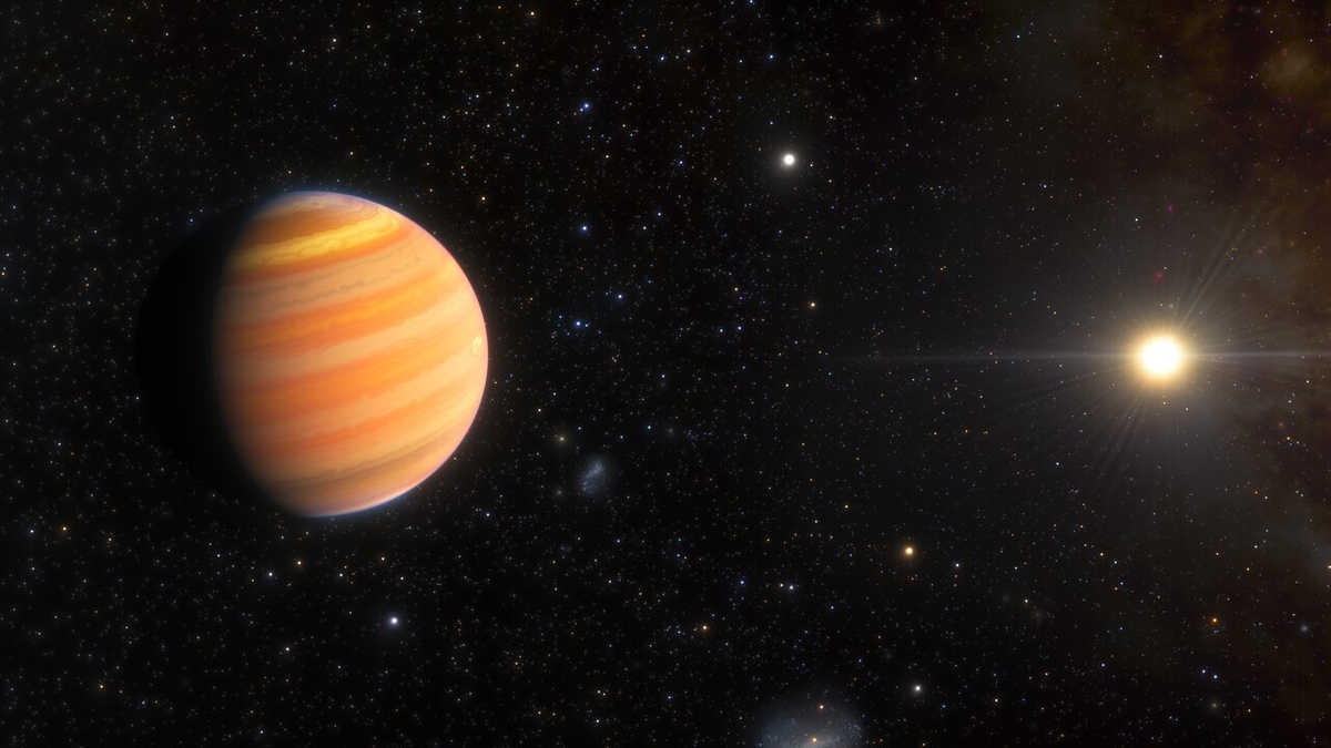 Este planeta tiene una órbita inversa y se está transformando. 5 NOIRLab/NSF/AURA/J. da Silva (Spaceengine)