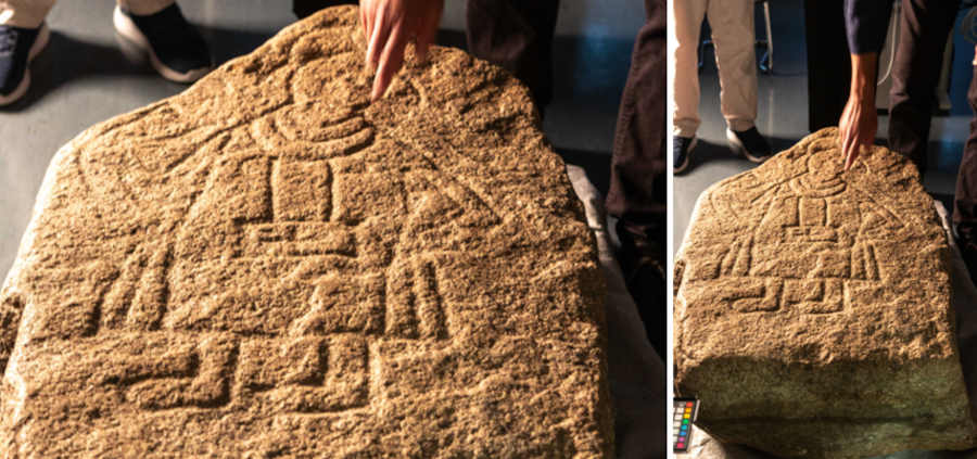 Descubierta una imagen de piedra del siglo XII con una figura cristiana 6 Descubierta una imagen de piedra del siglo XII con una figura cristiana