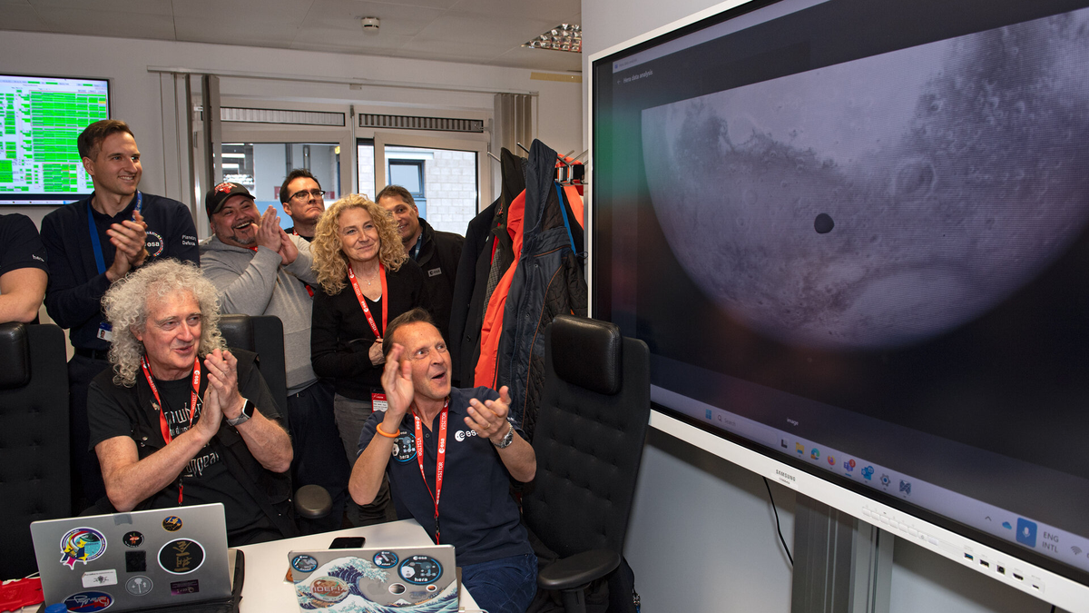 La investigación europea Hera visita a Marte y toma fotos de la misteriosa luna deimos Deimos 5 Max Alexander-ESA