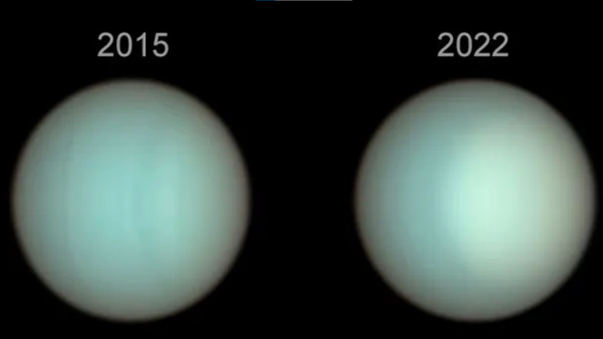 Después de 20 años, Hubble revela el impacto de la radiación solar en las estaciones de Urano 5 NASA, ESA, Erich Karkoschka (LPL)